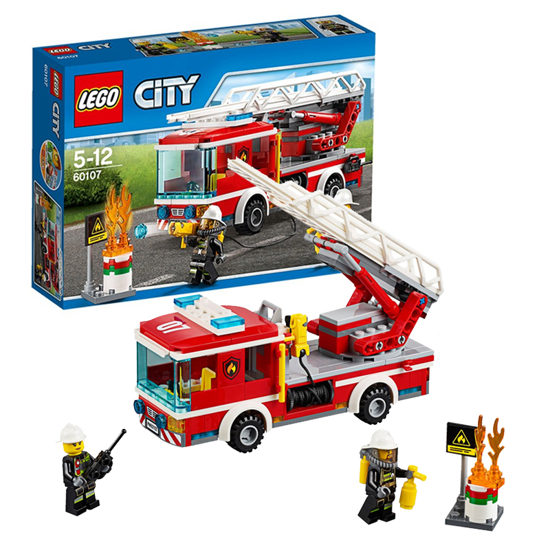 乐高 城市系列 City云梯消防车 益智儿童玩具 男孩拼插积木 60107