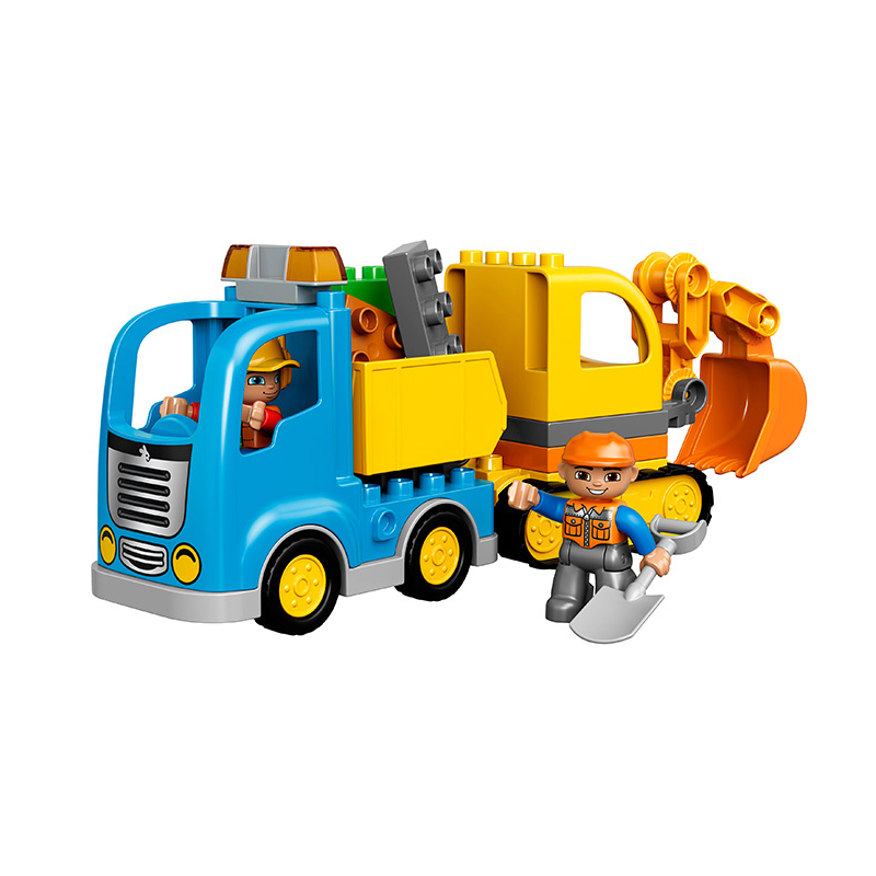 乐高得宝系列 卡车和挖掘车套装