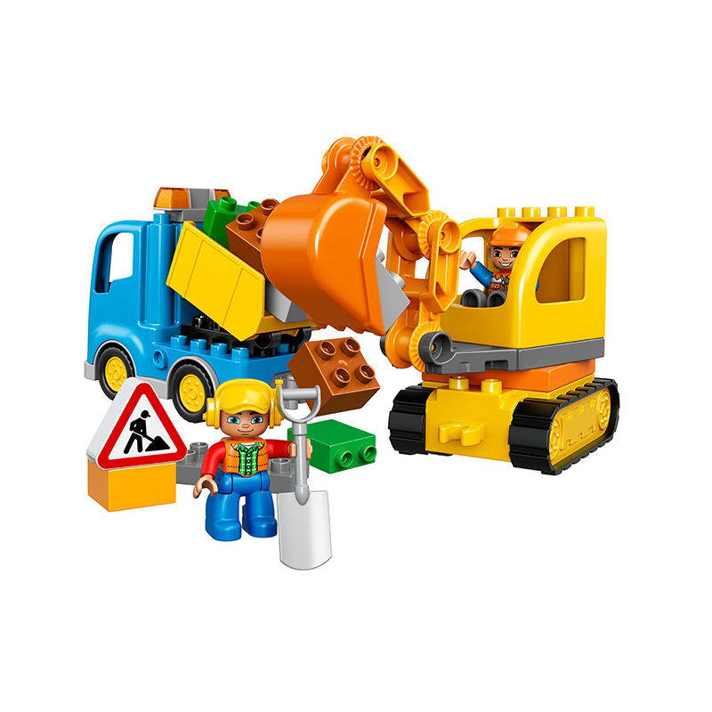 乐高得宝系列 卡车和挖掘车套装